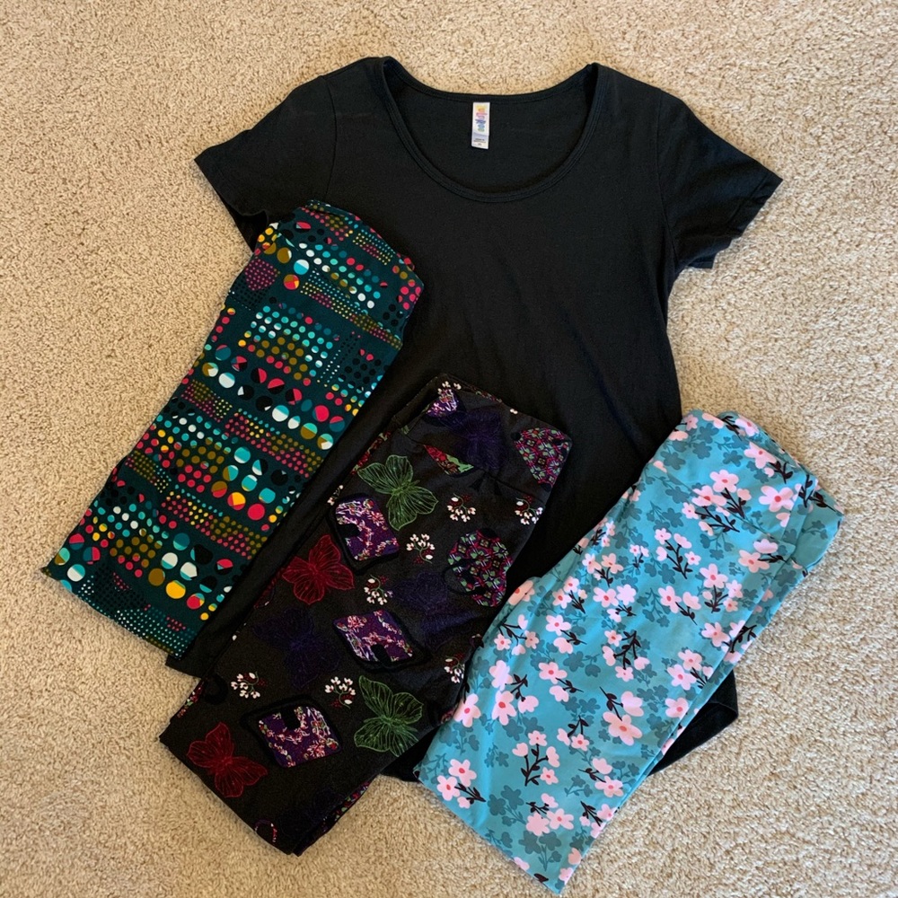 Solid Black Classic Tee Lularoe Bundle - image 1